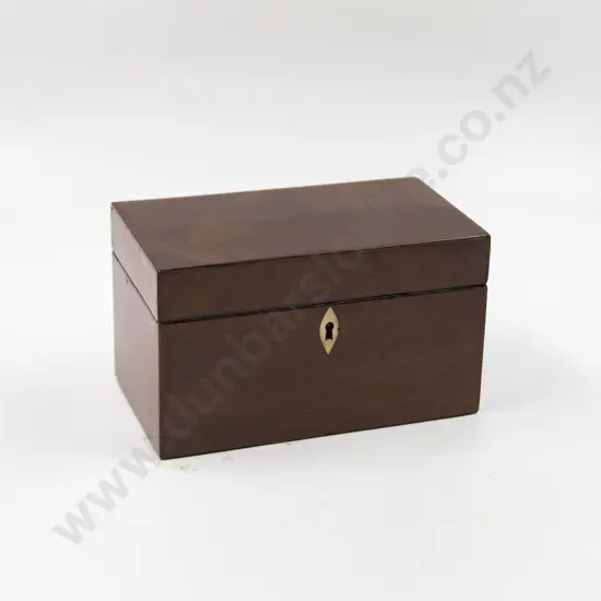 Geo III Mahogany Two Section Interior Tea Caddy