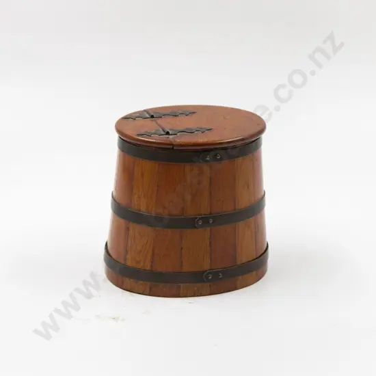 Victorian Fruitwood Barrel Form Caddy