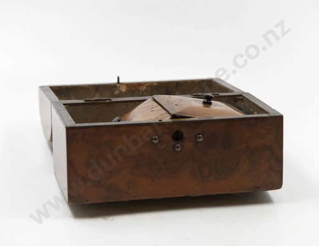 Victorian Walnut Gothic Revival Domed Two Section Tea Caddy Image 1++