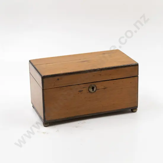 C19th Fruitwood Two Section Interior Tea Caddy