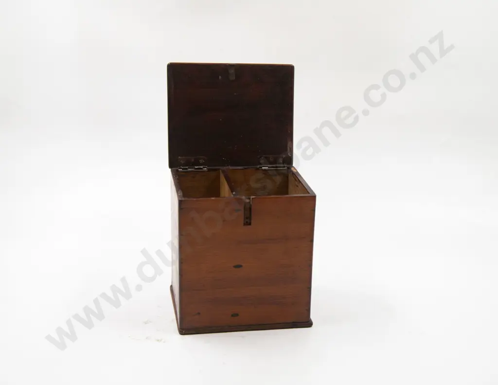 NZ Colonial Kauri Two Section Interior Tea Box Image 1++