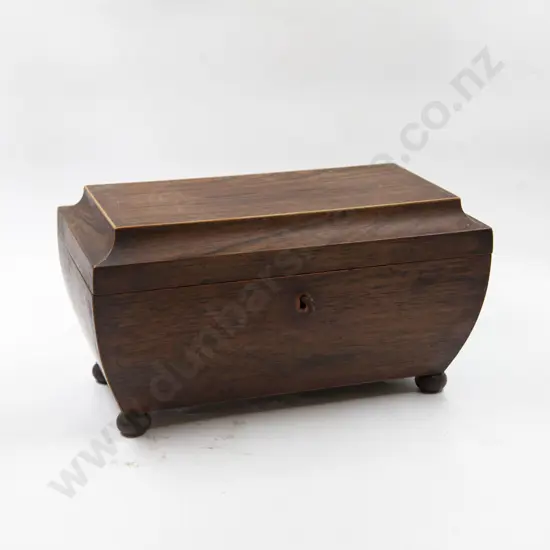 WMIV Faded Boxwood Strung Rosewood Tea Caddy