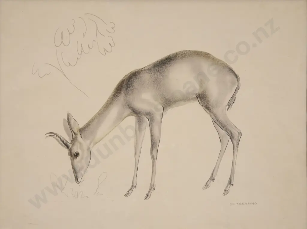 John Rattenbury Skeaping (English 1901 - 1980) - Grazing Antelope Image 1++