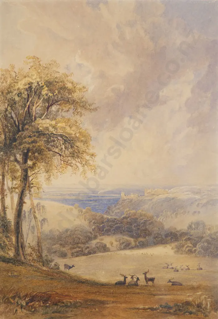 Anthony Van Dyke Copley Fielding (British 1787 - 1855) - Arundel Castle Image 1++