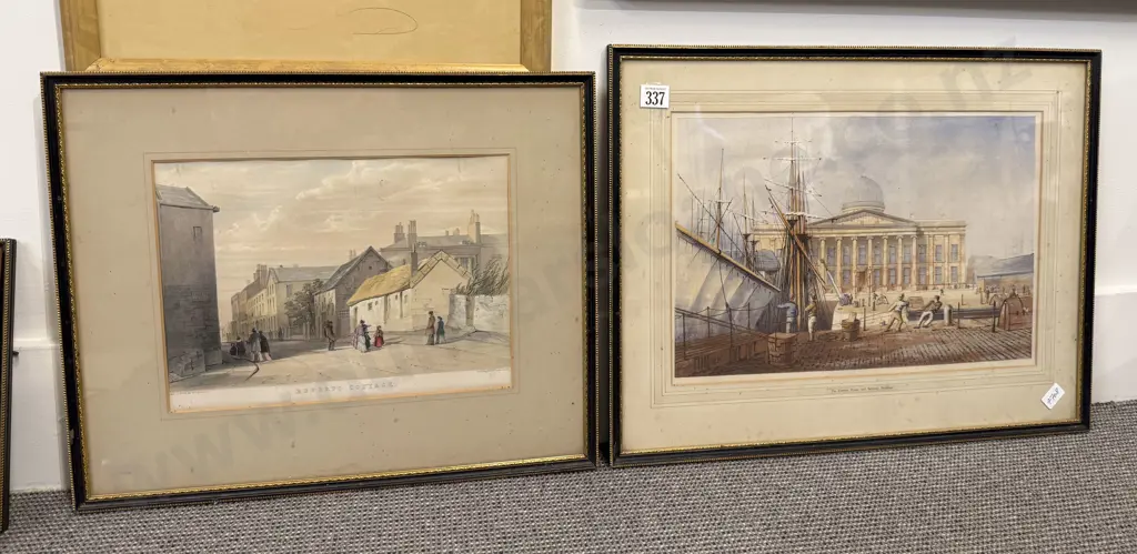 Two C19th English Polychrome Engravings Image 1++