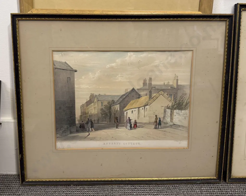 Two C19th English Polychrome Engravings Image 1++