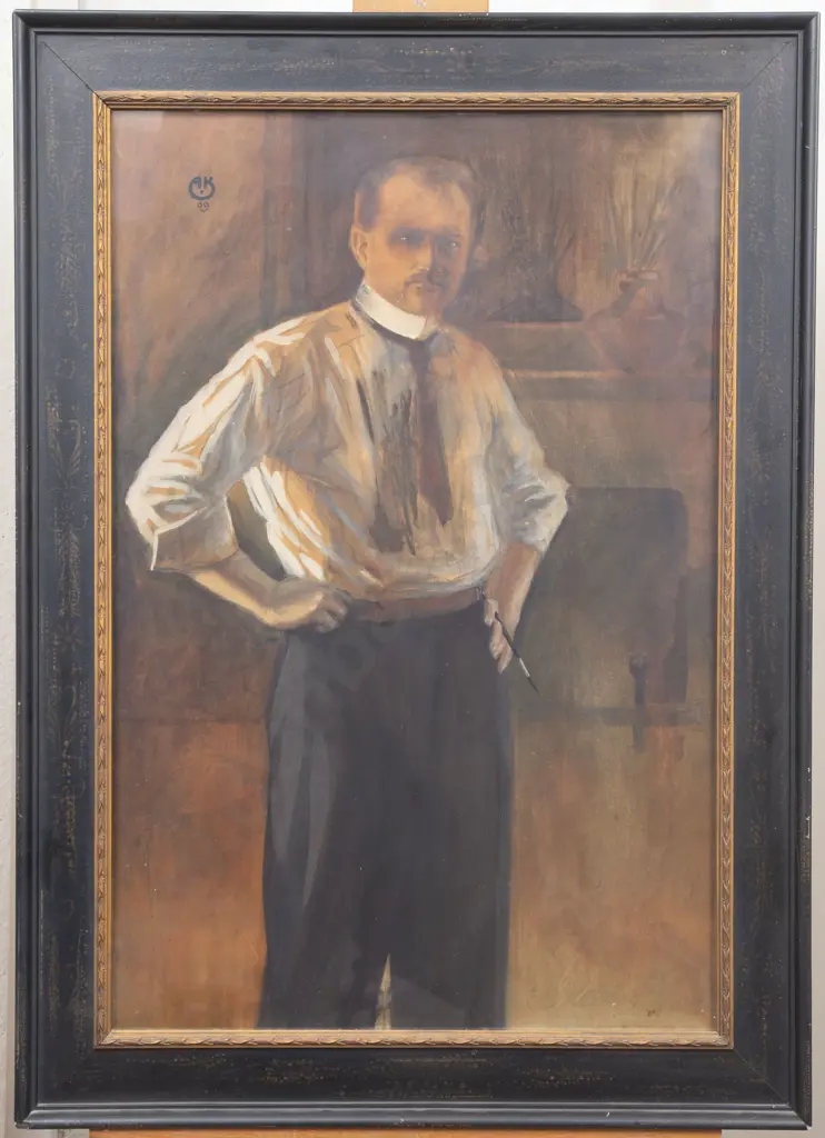 Attrib Axel Bernhard Kleimer (Swedish 1881 - 1945) - Portraits (2) Image 1++