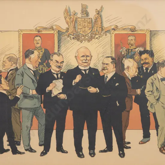 W A Bowring NZ Politcal Print & J C Hill Political Print