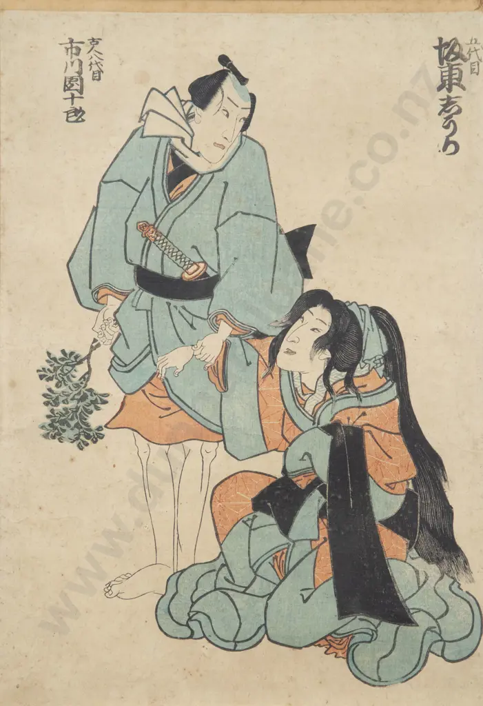 Japanese Woodblock Print by Danjuuro Ichikawa (1835 - 1900) Image 1++