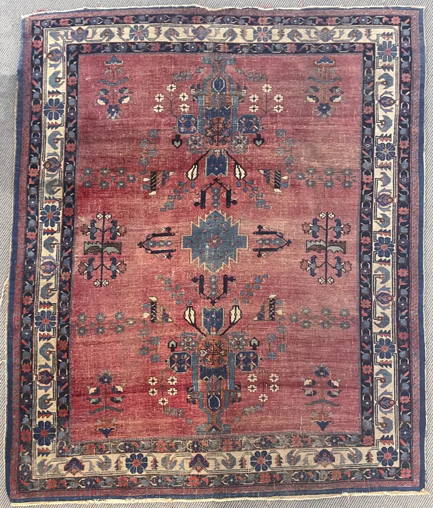 Antique Worn Persian Rug Image 1++