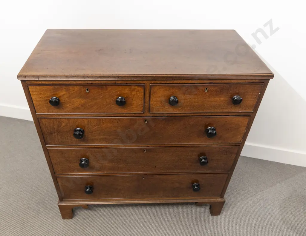 Late Geo III Mahogany Flat Front Chest Image 1++