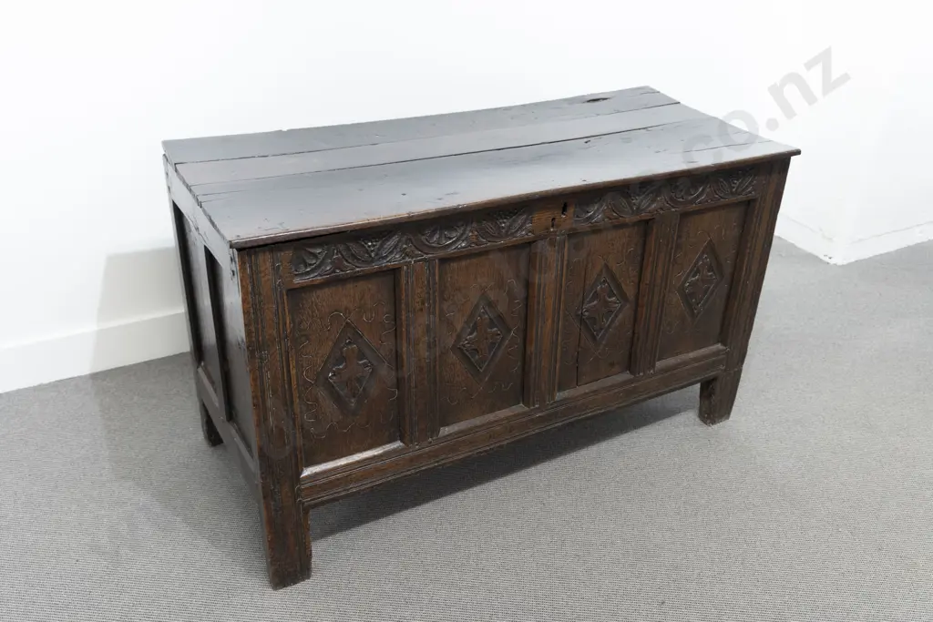 Early C18th Oak Coffer Image 1++