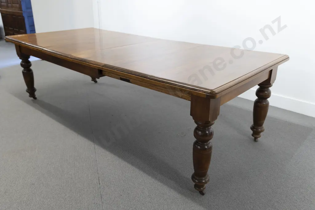 NZ Colonial Kauri Extension Dining Table Image 1++