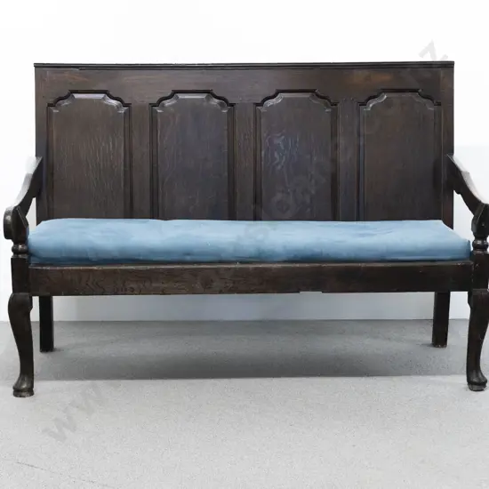 Geo III Oak Hall Settle