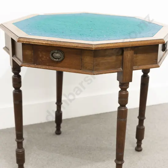 Late Victorian Mahogany & Oak Octagonal Card Table