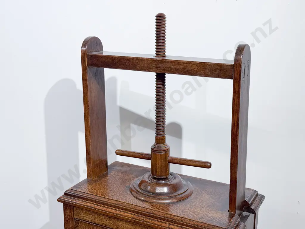 C19th Oak Book Press Image 1++