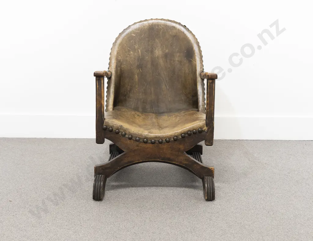 Small Edwardian Beech Armchair Image 1++
