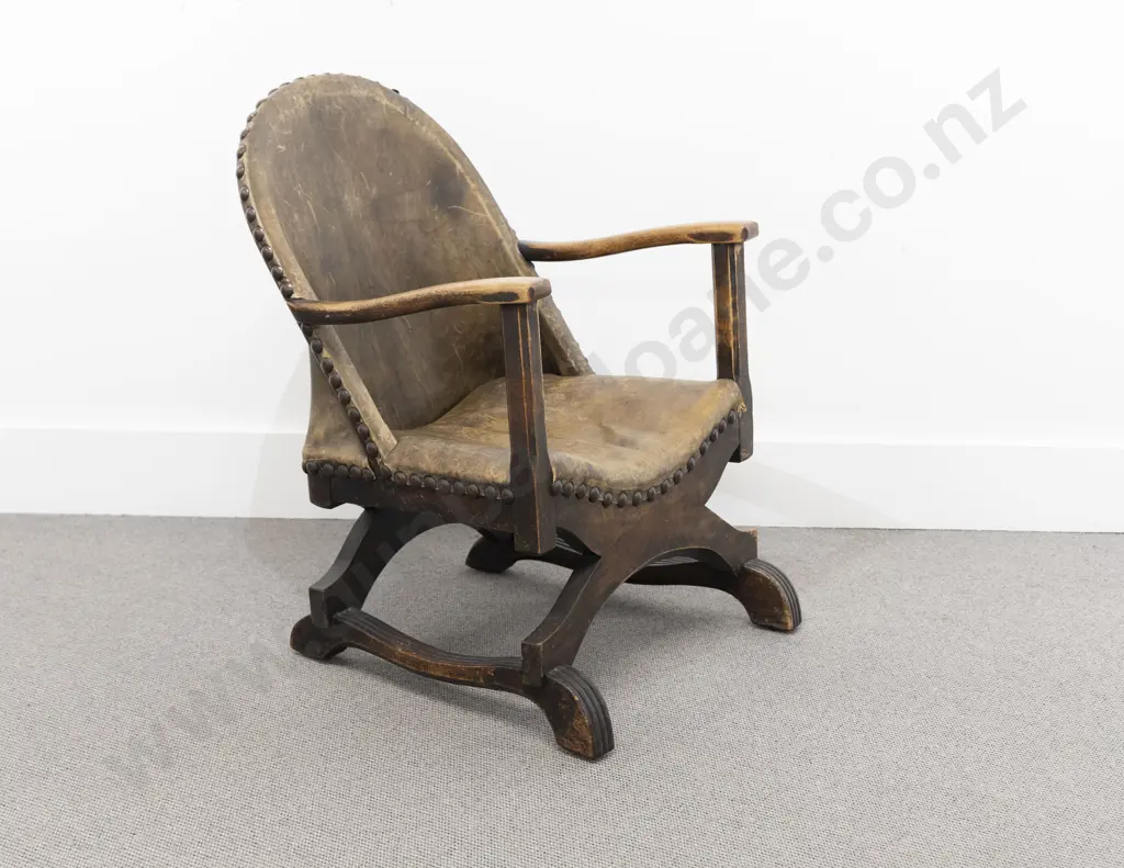 Small Edwardian Beech Armchair Image 1++