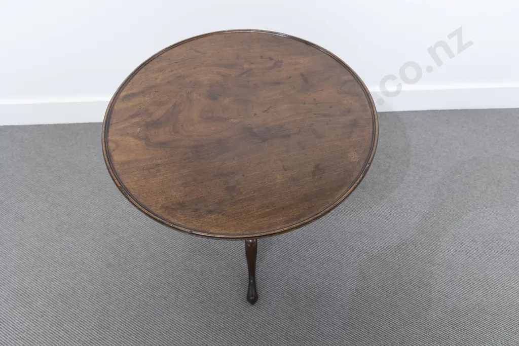 Geo III Mahogany Circular Snap Top Wine Table Image 1++