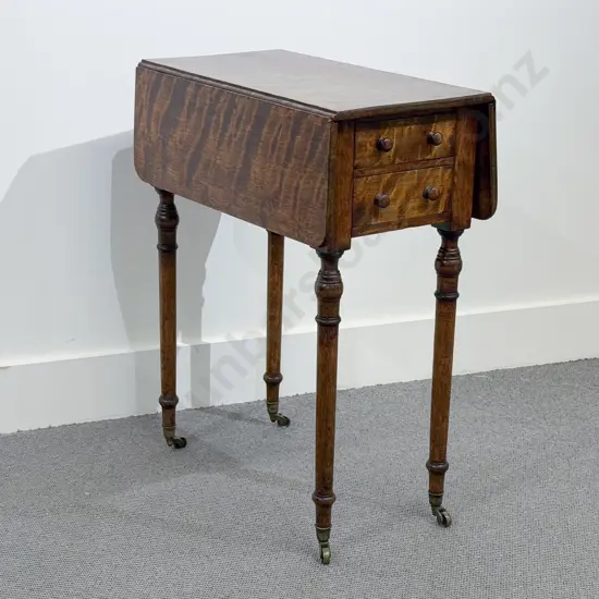 Regency Pollard Oak Drop Leaf Work Table