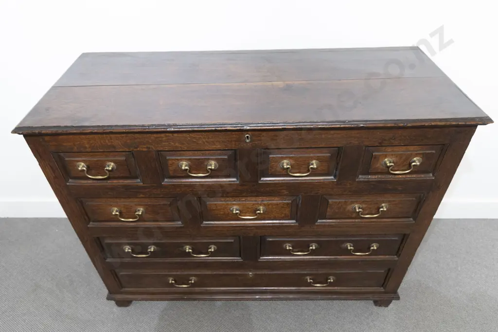 Geo III Oak Dower Chest Image 1++