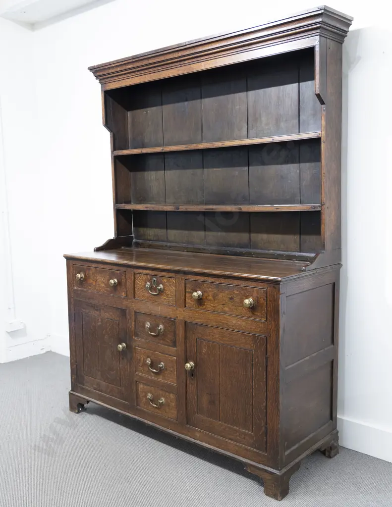 Geo III Oak Welsh Dresser Image 1++