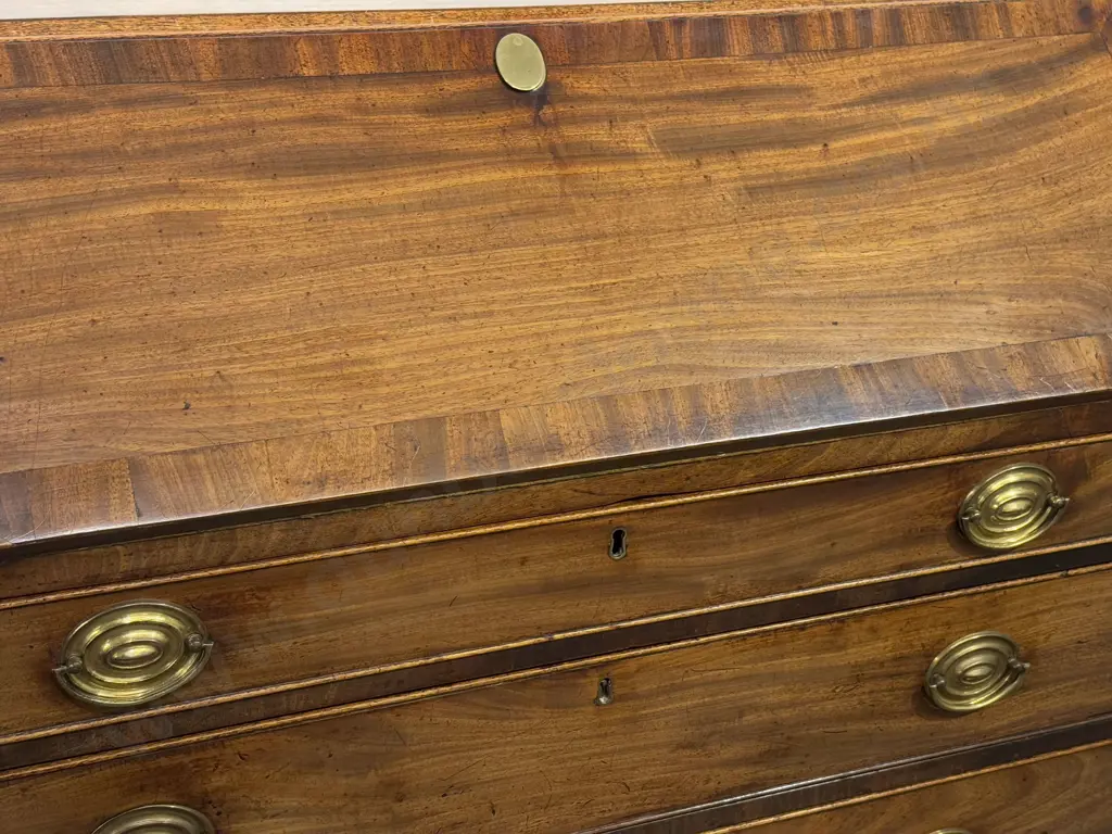 Geo III Mahogany Bureau Image 1++