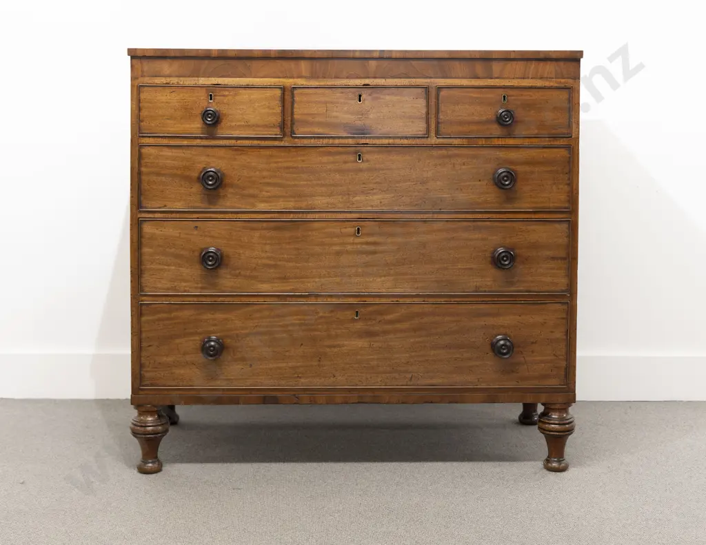 WMIV Mahogany Flat Front Chest Image 1++