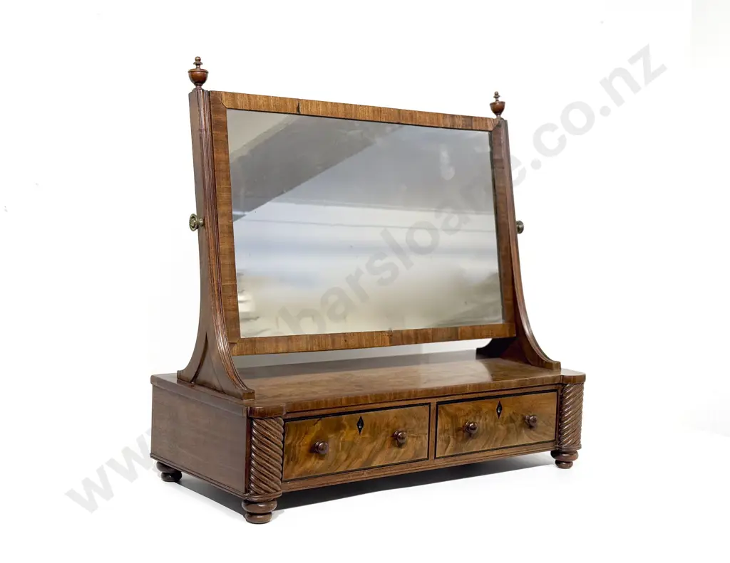 An Attractive Regency Mahogany Swing Dressing Mirror Image 1++