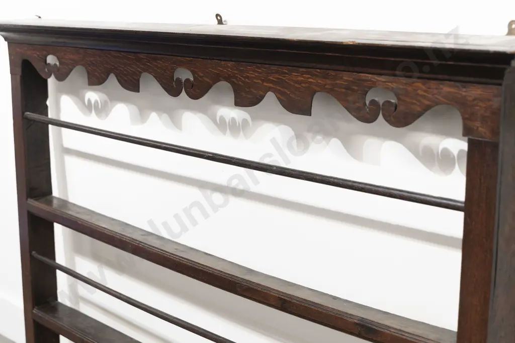 Geo III Oak Hanging Plate Rack Image 1++