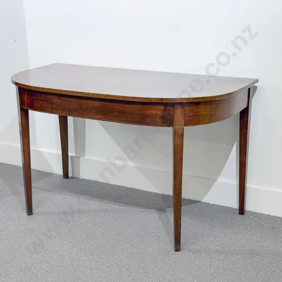 Geo III Mahogany D Shaped Side Table