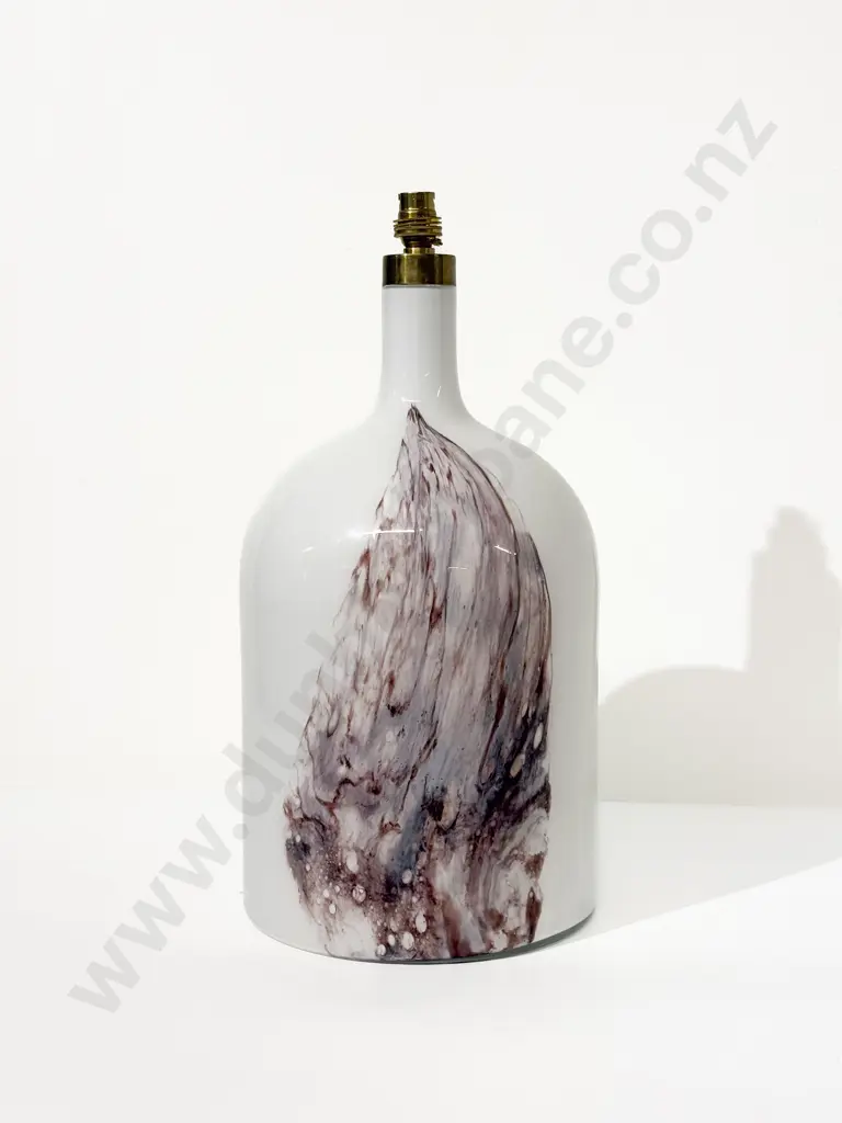 Large Holmegaard Opaque Glass Table Lamp & Shade Image 1++