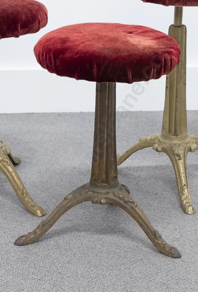 Gilded Cast Bronze Piano Stool Image 1++