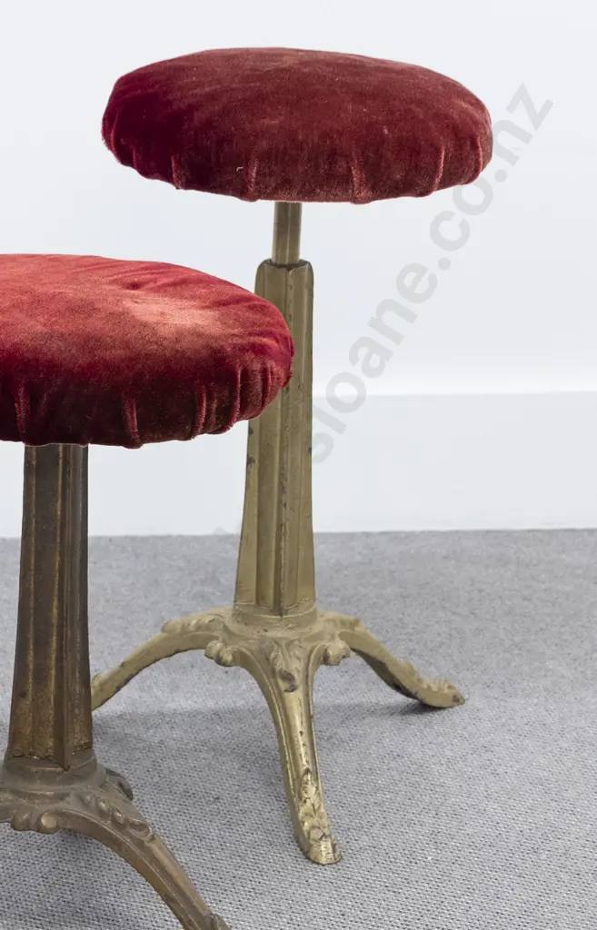 Gilded Cast Bronze Piano Stool Image 1++
