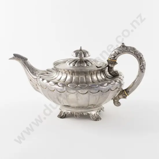 An Attractive Wm IV S/S Teapot