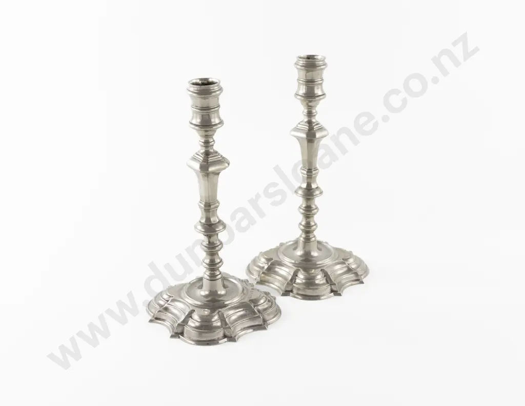 Pair Of 18th Century Chinese Paktong Candlesticks Image 1++