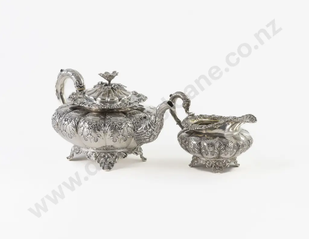 Fine Quality Geo IV S/S Teapot & Milk Jug Image 1++