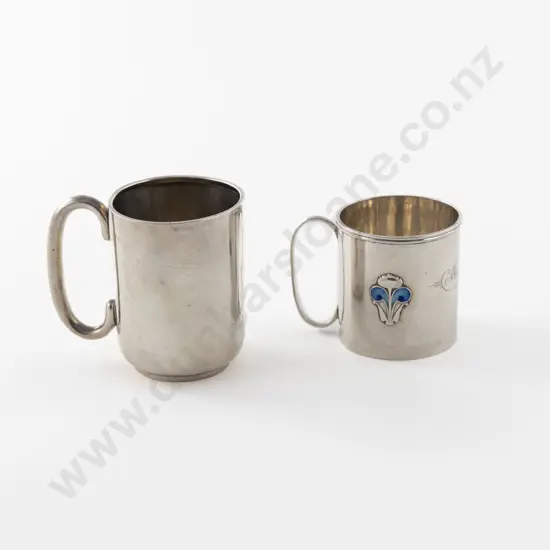 Edw VII S/S Art Nouveau Christening Mug