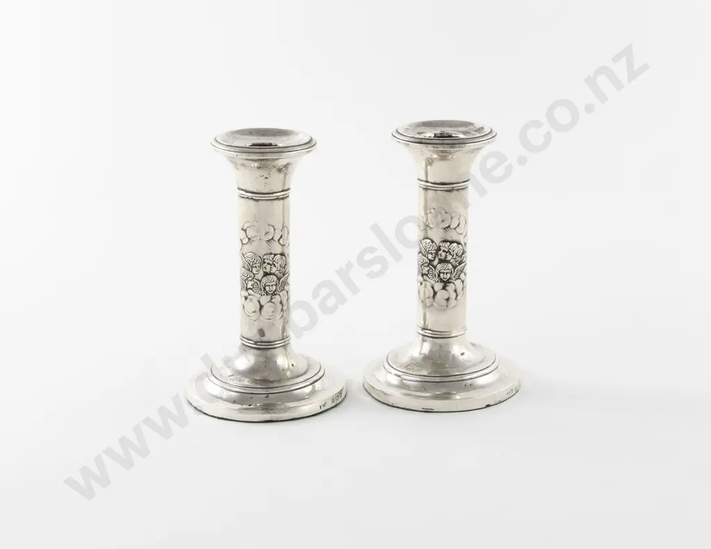 Pair Edw VII S/S Candlesticks Image 1++
