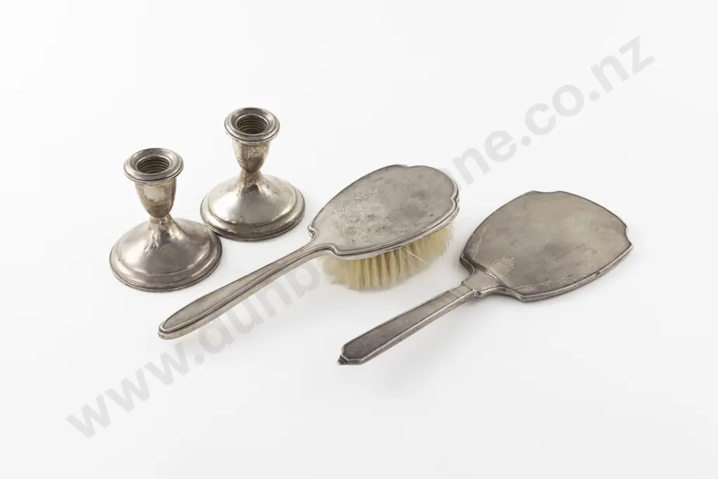 Pair Of S/S Dwarf Candlesticks Image 1++