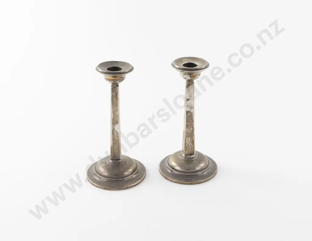 Pair Edw VII S/S Candlesticks Image 1++