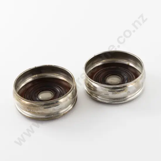 Pair Of Modern Boxed S/S Wine Coasters