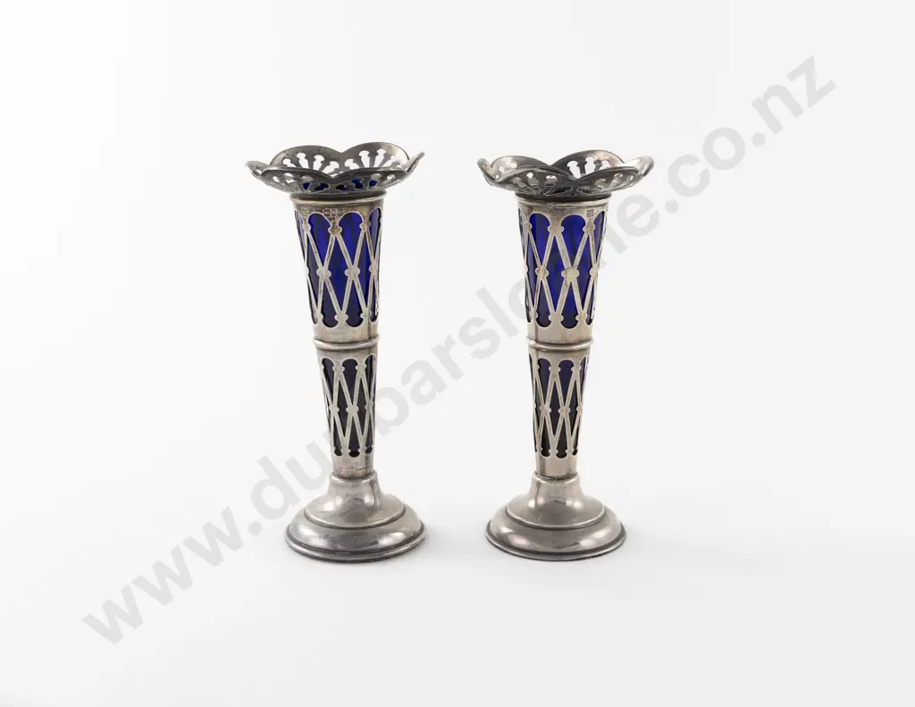 Pair Edw VII S/S Specimen Vases Image 1++