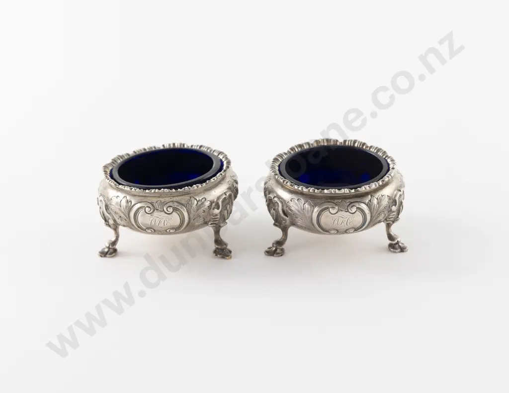 Pair Vict S/S Circular Salts Image 1++