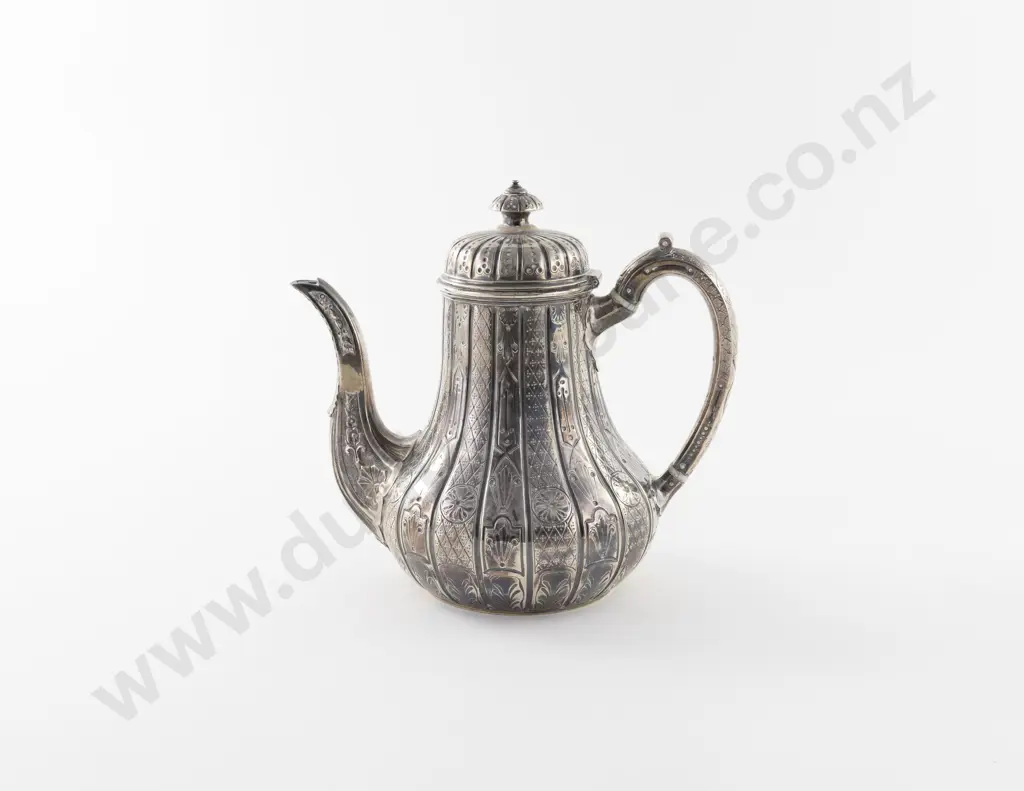 A Fine Quality Vict S/S Coffee Pot By John Hunt & Robert Roskell Image 1++