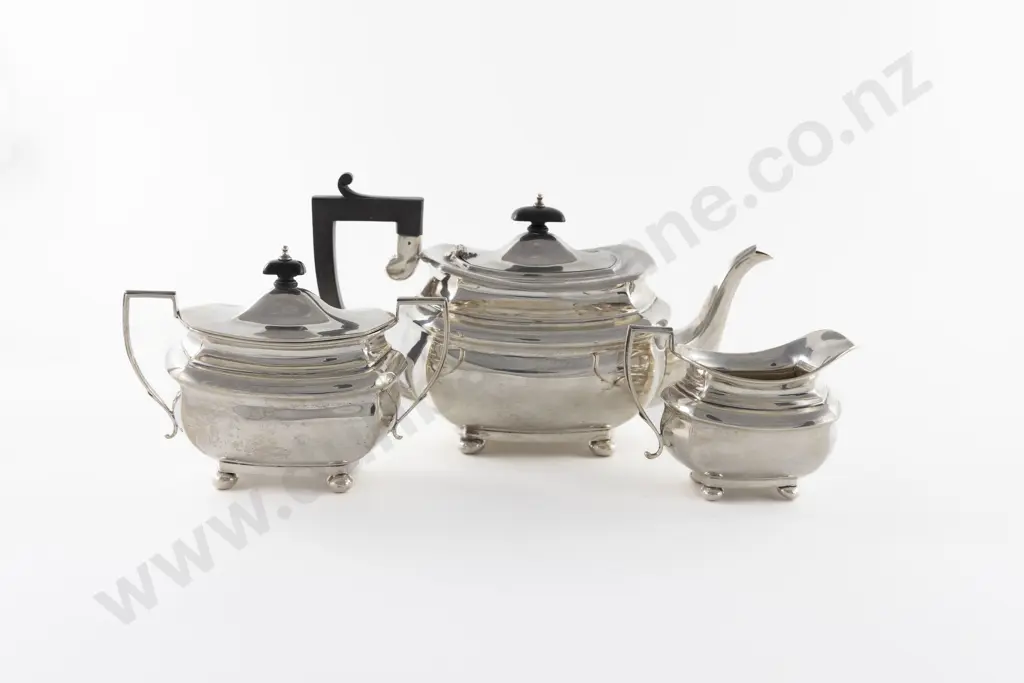 QEII S/S 3 Piece Teaset Image 1++