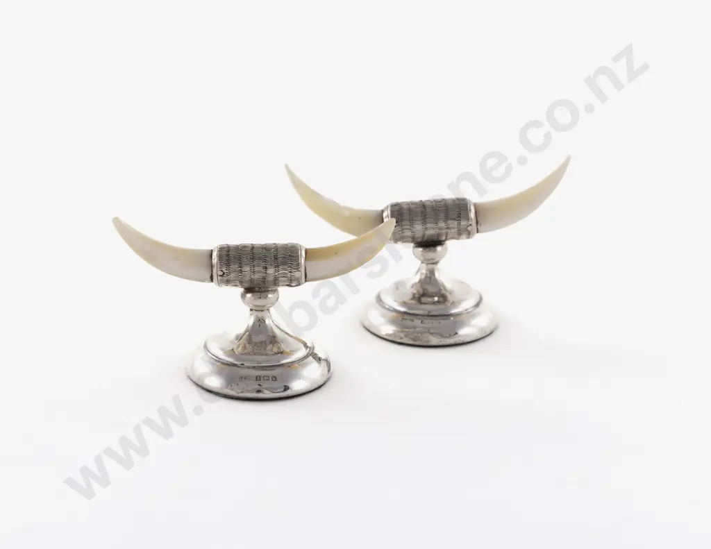 Pair Edw VII S/S & MOP Knife Rests Image 1++