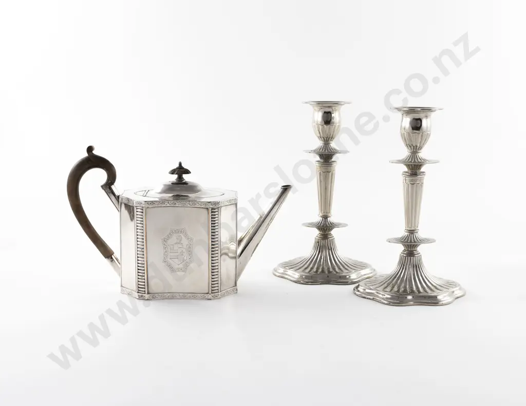 C19th Sheffield Plate Teapot Image 1++