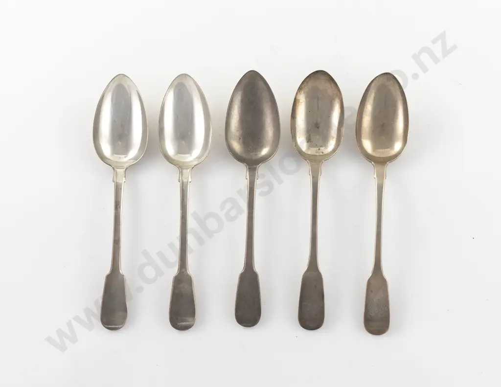 5 C19th S/S Tablespoons Image 1++
