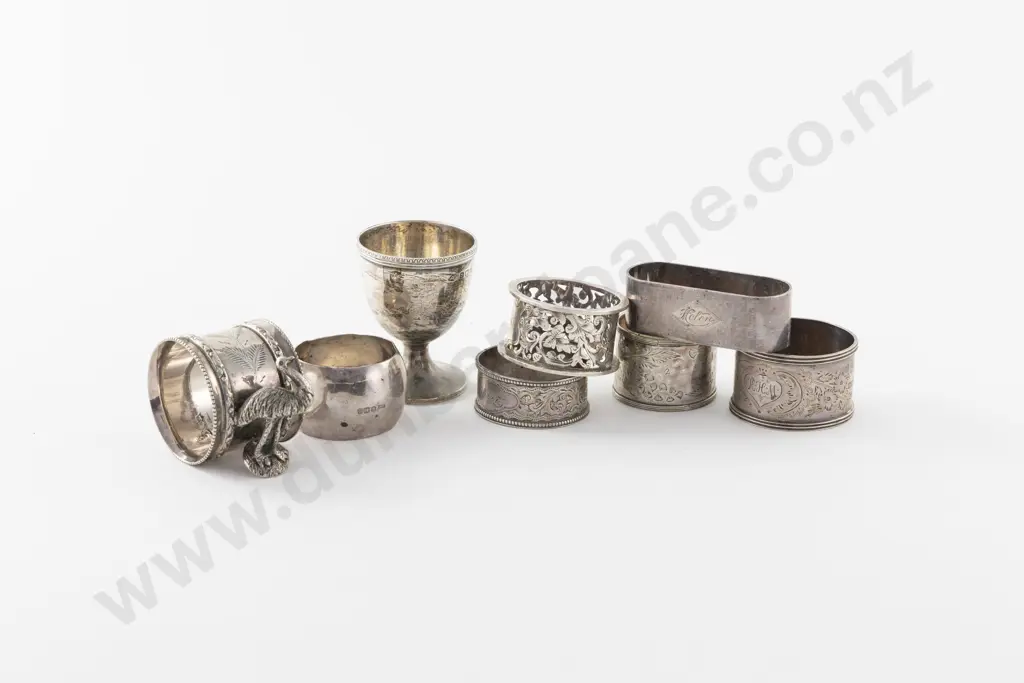 6 Various S/S Napkin Rings Image 1++